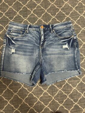 Royalty For Me Women's Distressed Blue Denim Cutoff Shorts